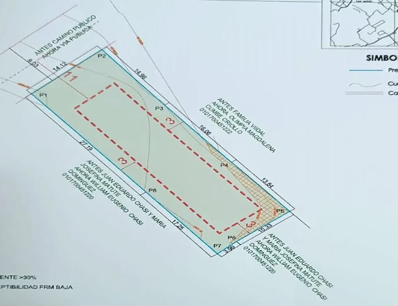 TERRENO EN VENTA – 625m2 ( 14 x 45 ), PLANITO, A 5 MINUTOS DEL COLEGIO GARAICOA.