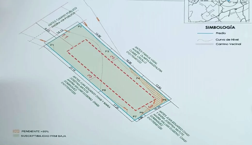 TERRENO EN VENTA – 625m2 ( 14 x 45 ), PLANITO, A 5 MINUTOS DEL COLEGIO GARAICOA.